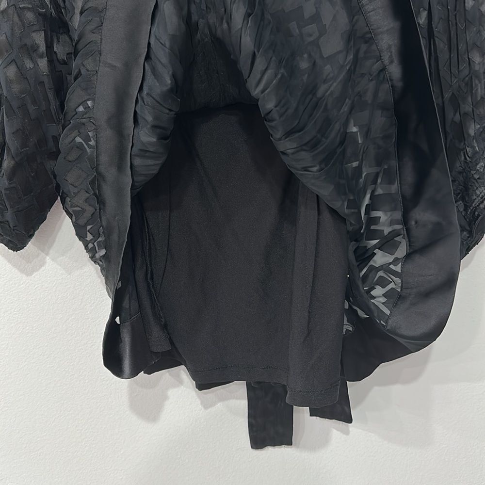 ECI New York Womens Tie Back  PleatedChiffon Blouse Sz 6P - Picture 12 of 16